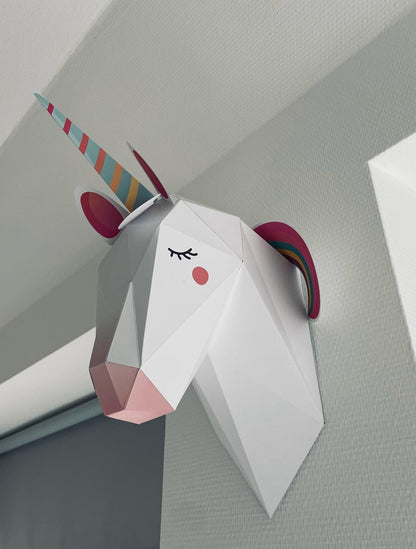 Magische unicorn - Eveli Makkelijk (papier) 3D Origami DIY Papercraft