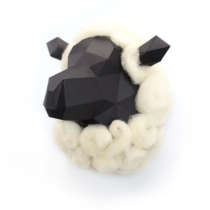 3D Schaap met wol - Eveli Gemiddeld (papier) 3D Origami DIY Papercraft