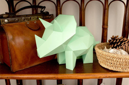 Baby triceratops - Eveli Makkelijk (papier) 3D Origami DIY Papercraft