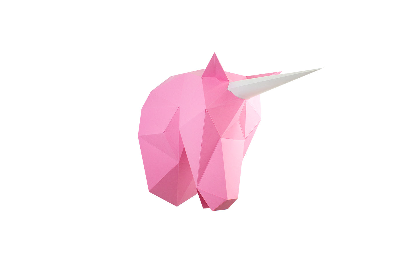 Unicorn - Eveli Makkelijk (papier) Roze 3D Origami DIY Papercraft