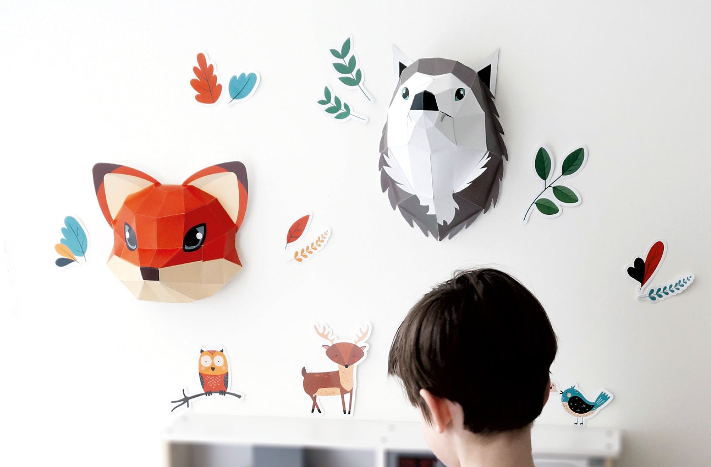 Vos & wolf - Eveli Makkelijk (papier) 3D Origami DIY Papercraft