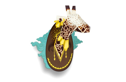 Giraffe - Eveli Gemiddeld (papier) 3D Origami DIY Papercraft