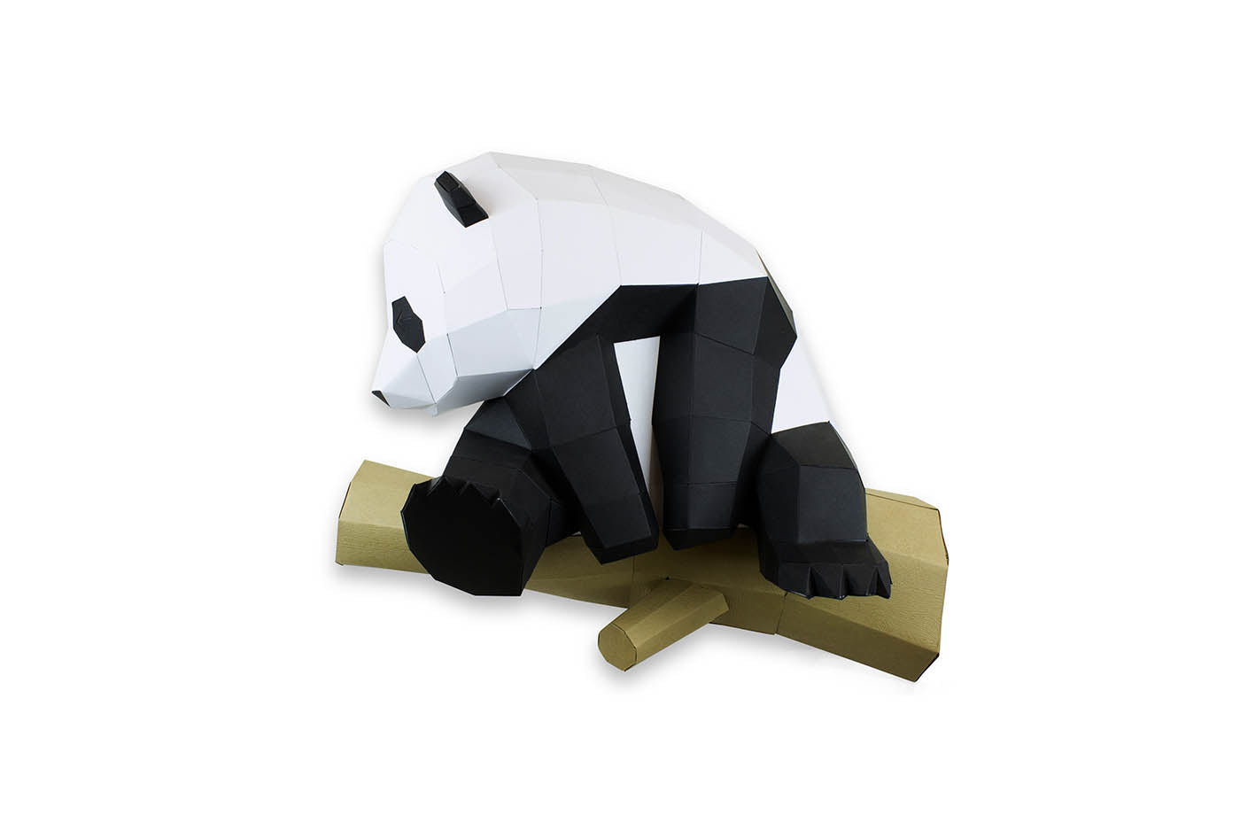 Panda op tak - Eveli Moeilijk (Papier) 3D Origami DIY Papercraft