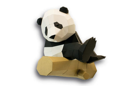 Panda op tak - Eveli Moeilijk (Papier) 3D Origami DIY Papercraft